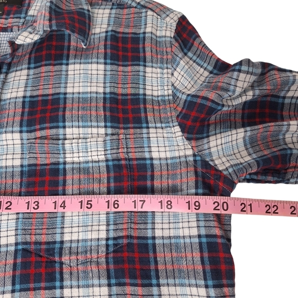 Banana Republic Men Sz M Standard Fit Cotton‎ Plaid Gingham Button Down Shirt - Picture 12 of 13